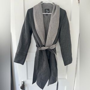 Saks Fifth Avenue Gray Wool Coatigan